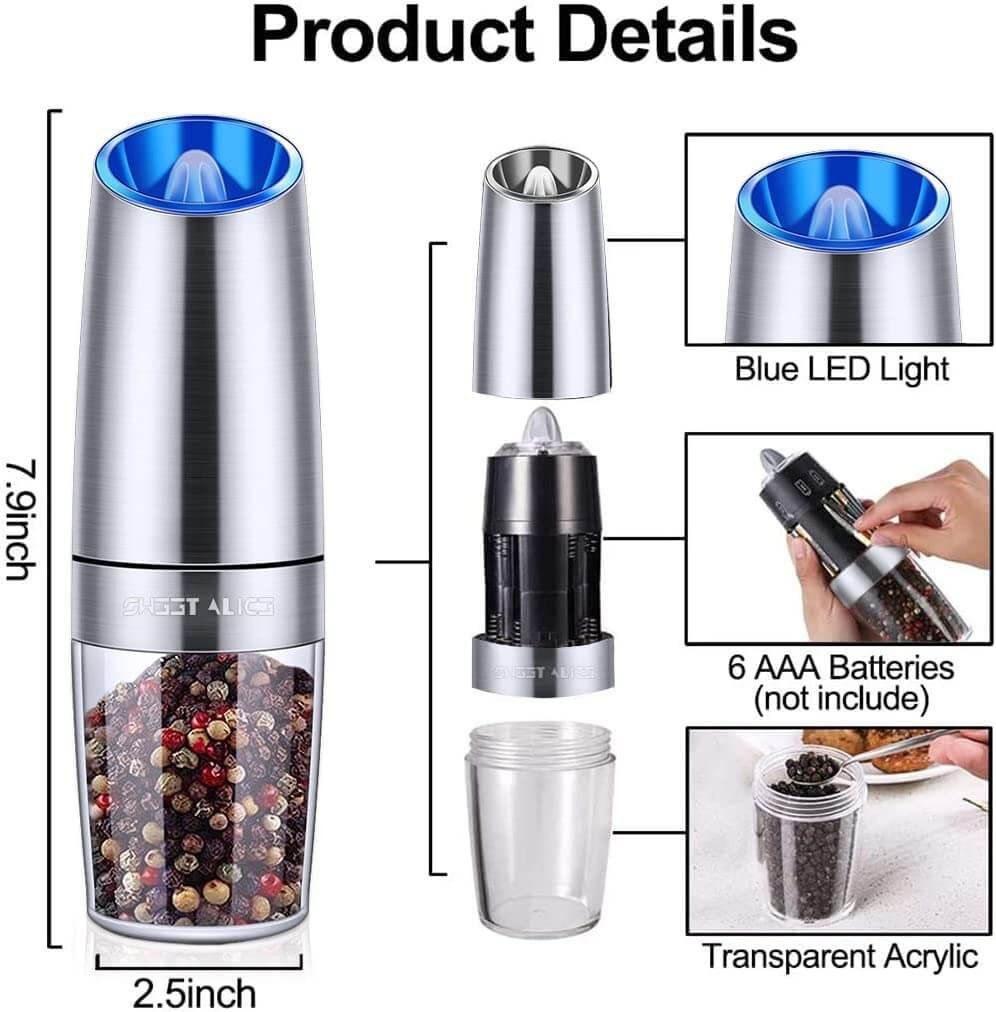 Electric Pepper Grinder - 1/10 Time Saving Best Kitchen Gadgets