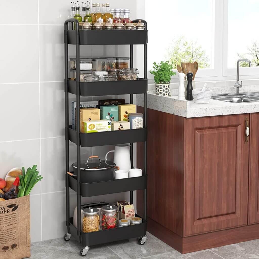 Kitchen Rolling Utility Cart Organizer